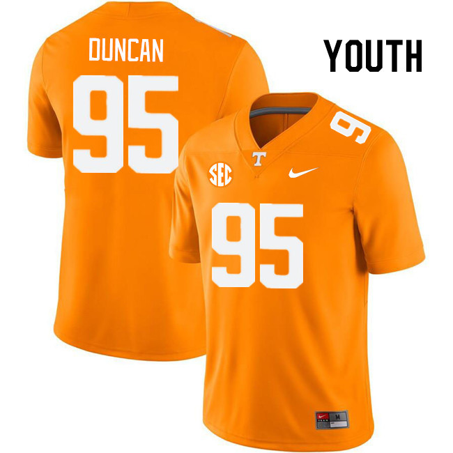 Youth #95 Trevor Duncan Tennessee Volunteers College Football Jerseys Stitched Sale-Orange